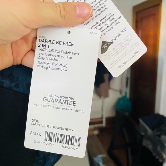 ATHLETA Dapple Be Free 2 in 1 Skirted Capri 2X - Picture 5 of 5